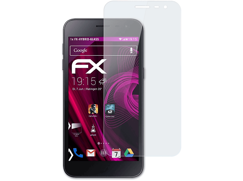 ATFOLIX FX-Hybrid-Glass Schutzglas(für Samsung Galaxy J2 Pure)