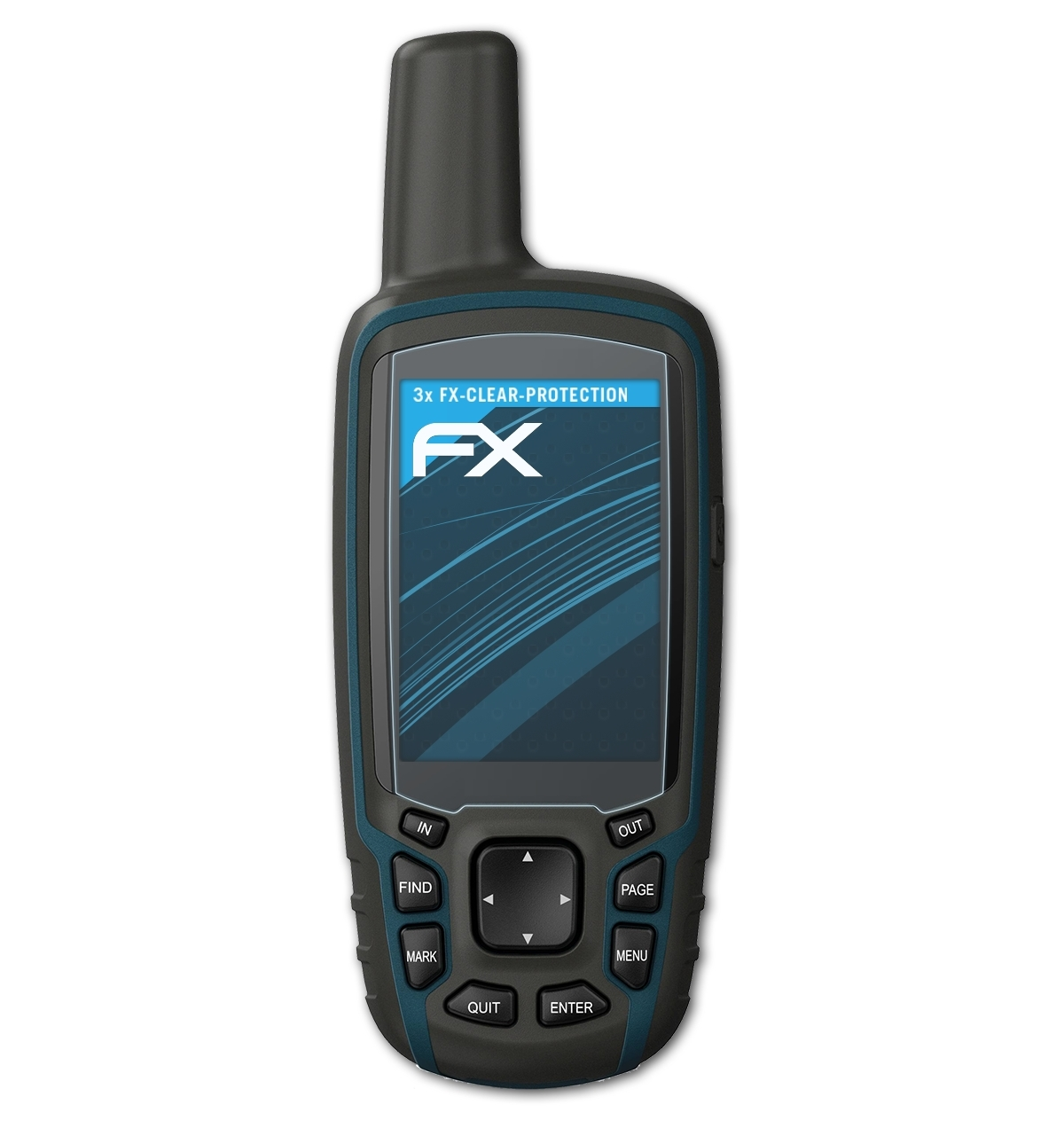 Garmin 64x) ATFOLIX 3x FX-Clear GPSMap Displayschutz(für