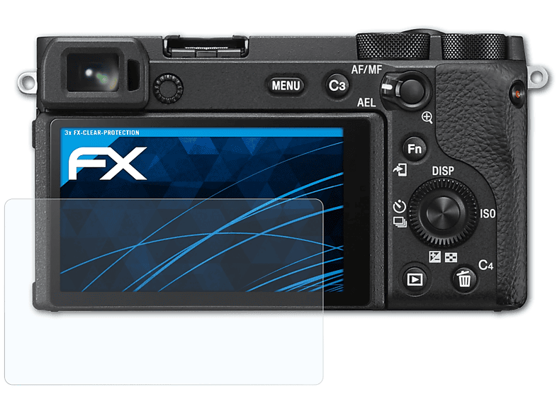 ATFOLIX 3x FX-Clear Displayschutz(für Sony Alpha a6100)