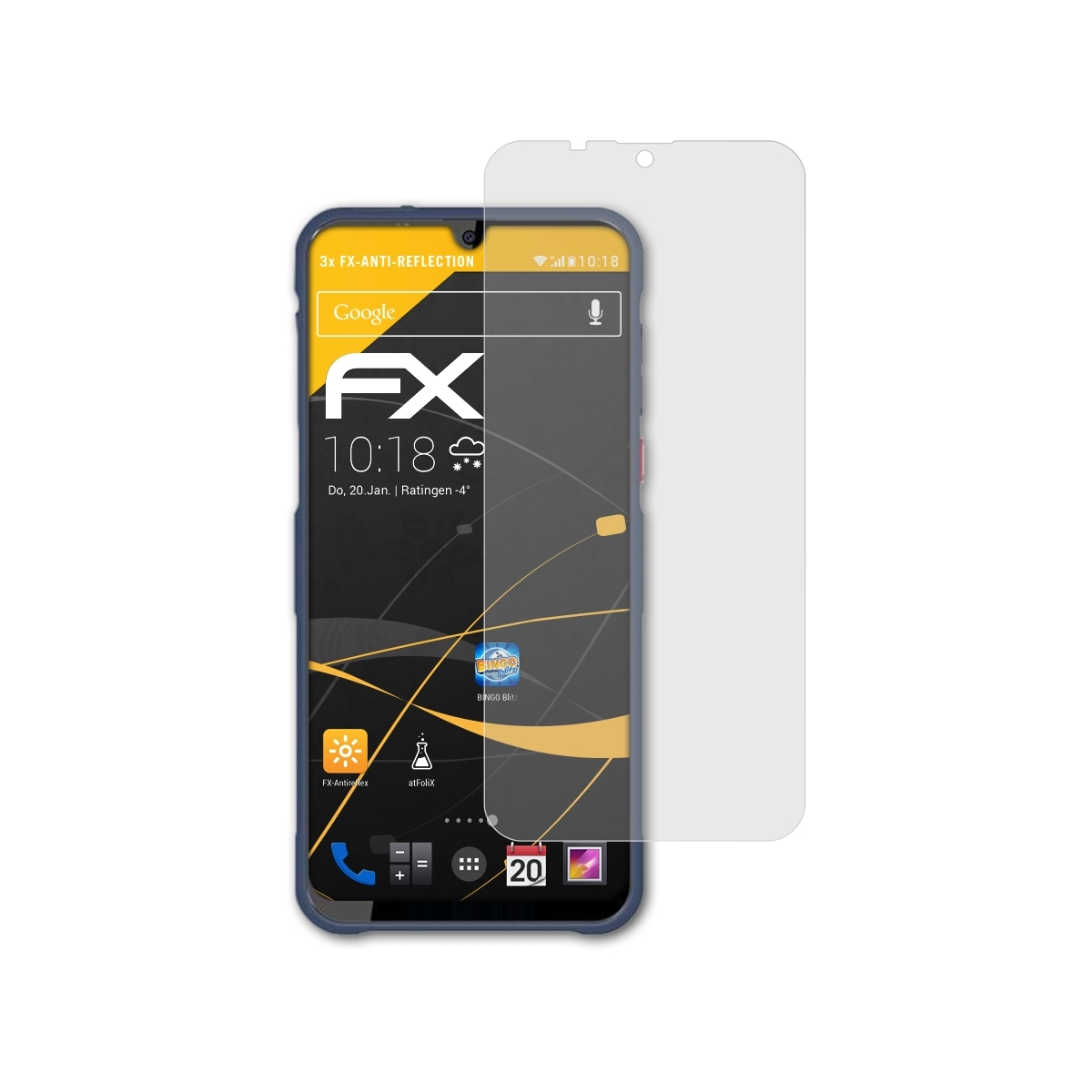 Y1000) FX-Antireflex 3x ATFOLIX Oukitel Displayschutz(für