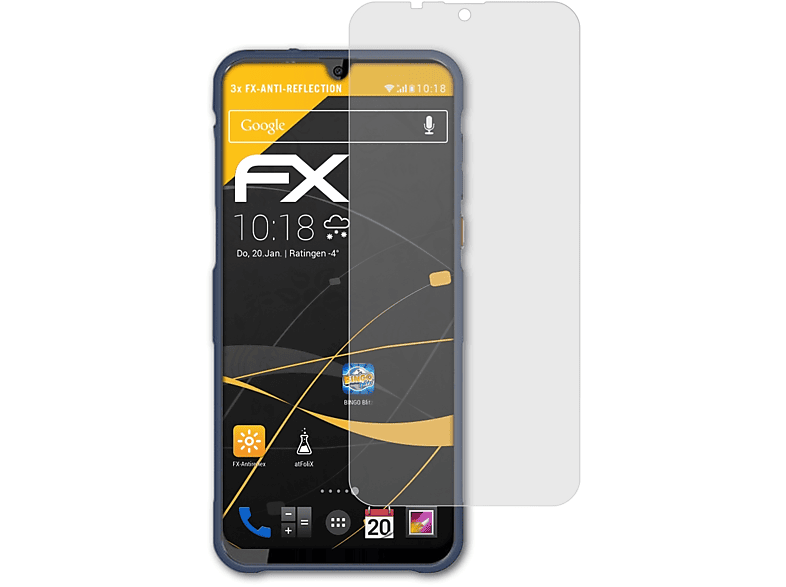 ATFOLIX 3x FX-Antireflex Displayschutz(für Oukitel Y1000)