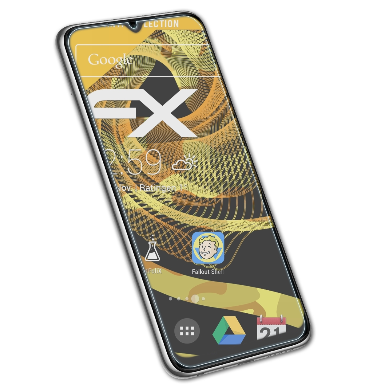 ATFOLIX 3x FX-Antireflex Displayschutz(für Xiaomi Note Redmi 8T)