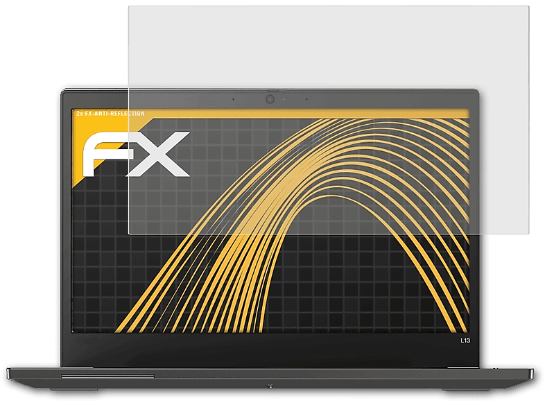 ATFOLIX 2x FX-Antireflex Displayschutz(für Lenovo ThinkPad L13 (2. Generation))