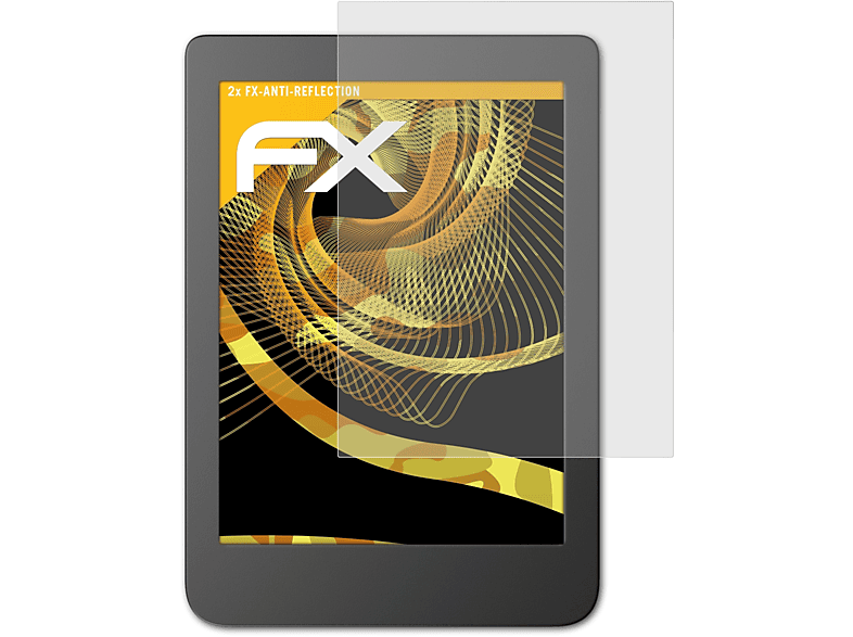 2x ATFOLIX FX-Antireflex Page Tolino 2) Displayschutz(für