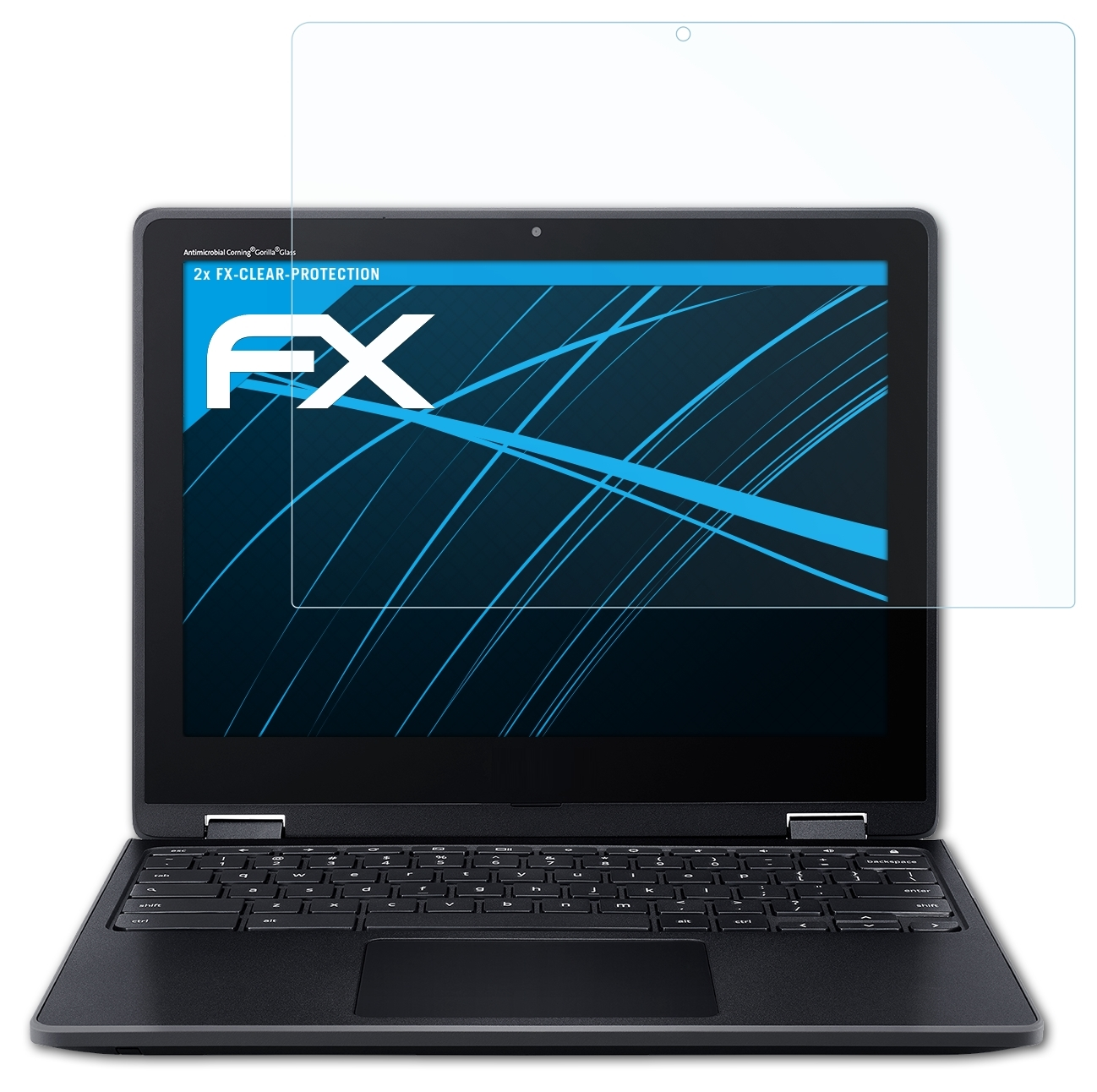 ATFOLIX 2x FX-Clear Displayschutz(für Chromebook Acer 512) Spin