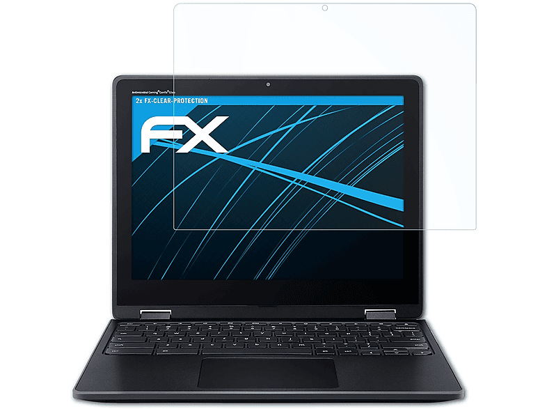 ATFOLIX 2x FX-Clear Displayschutz(für Acer Chromebook Spin 512)