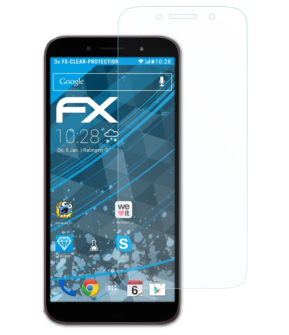 ATFOLIX 3x FX-Clear Plus) Displayschutz(für Nokia C1
