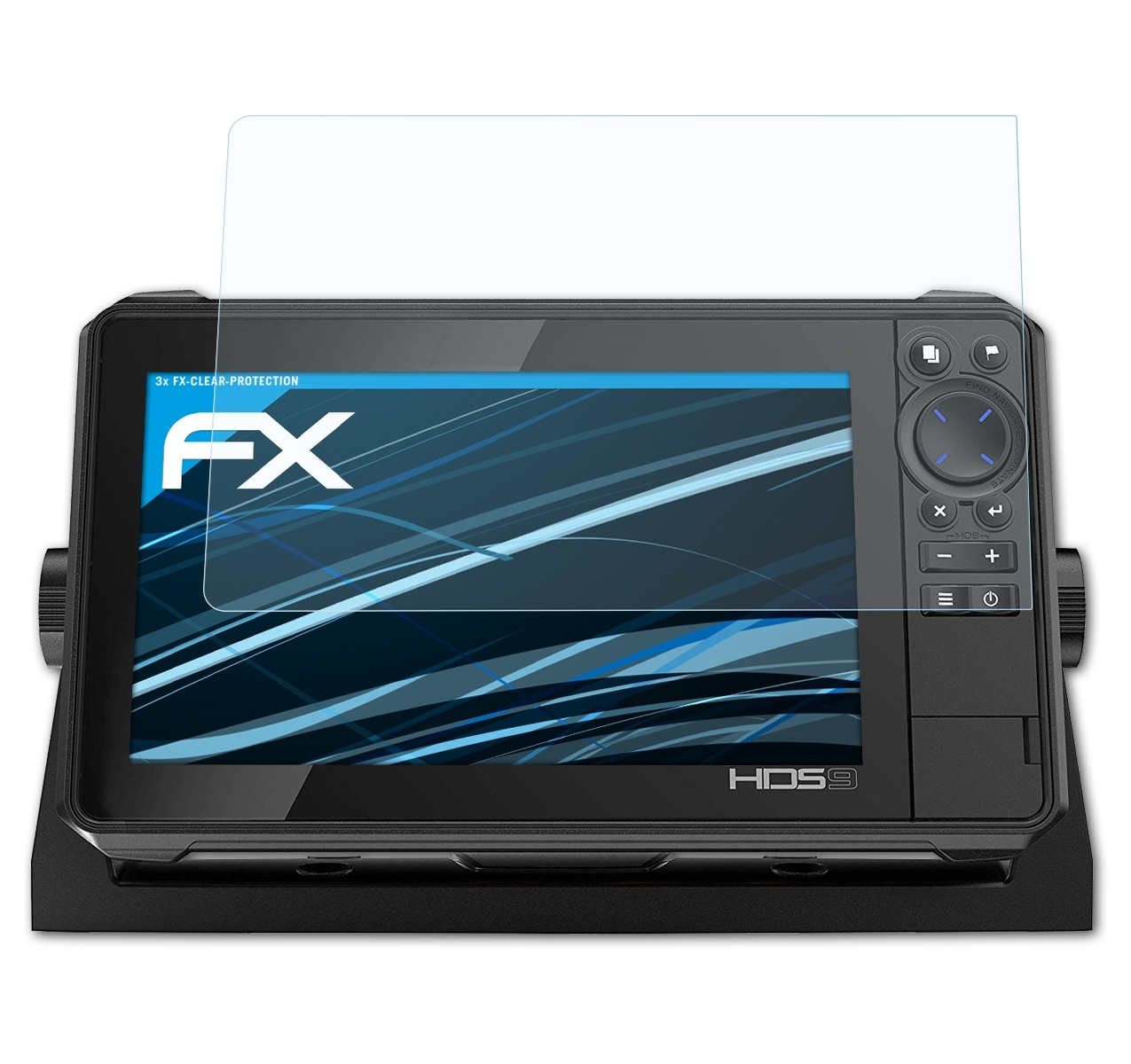 ATFOLIX 3x FX-Clear Displayschutz(für Lowrance HDS 9) Live