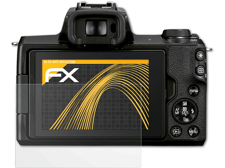 ATFOLIX 3x FX-Antireflex Displayschutz(für Canon EOS M50 Mark II)