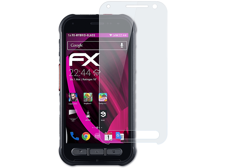 ATFOLIX FX-Hybrid-Glass Schutzglas(für Samsung Galaxy XCover FieldPro)
