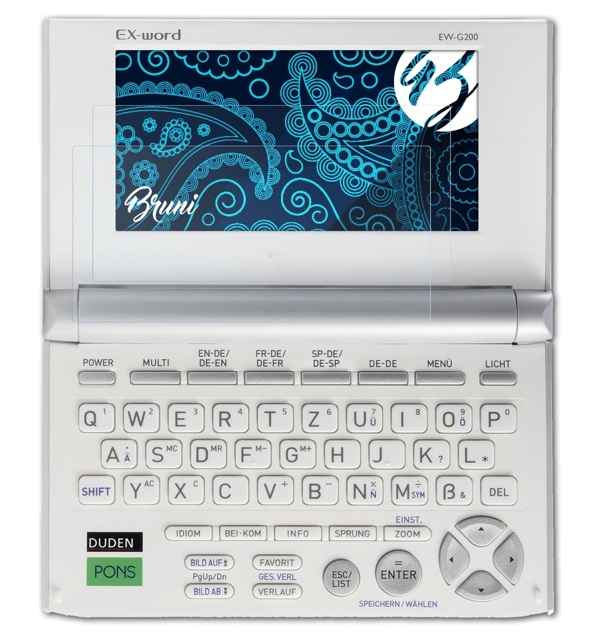 BRUNI Casio Basics-Clear 2x EWG200) Schutzfolie(für