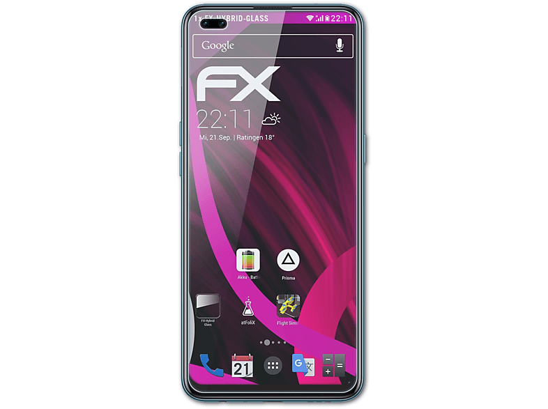 F17 FX-Hybrid-Glass ATFOLIX Oppo Pro) Schutzglas(für