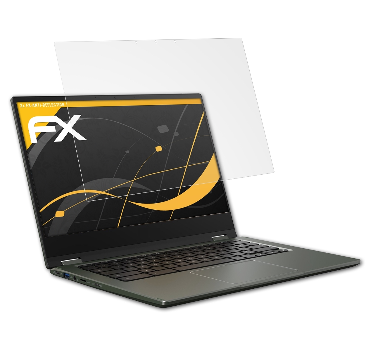 ATFOLIX 2x FX-Antireflex 514) Chromebook Displayschutz(für Acer Spin