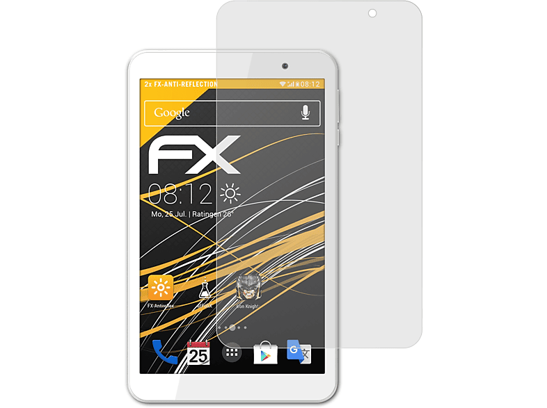 ATFOLIX 2x FX-Antireflex Displayschutz(für Archos T80 Wifi)