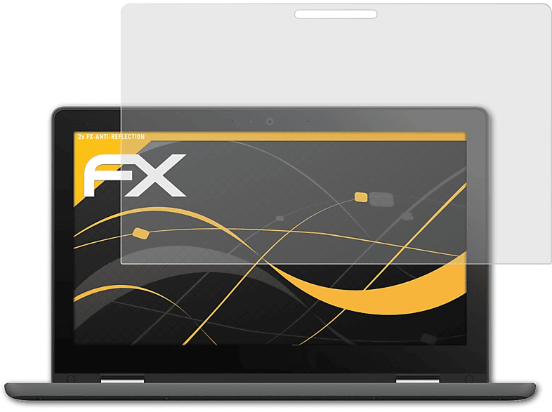 ATFOLIX 2x FX-Antireflex Displayschutz(für Asus Chromebook Flip C214 (C214MA))