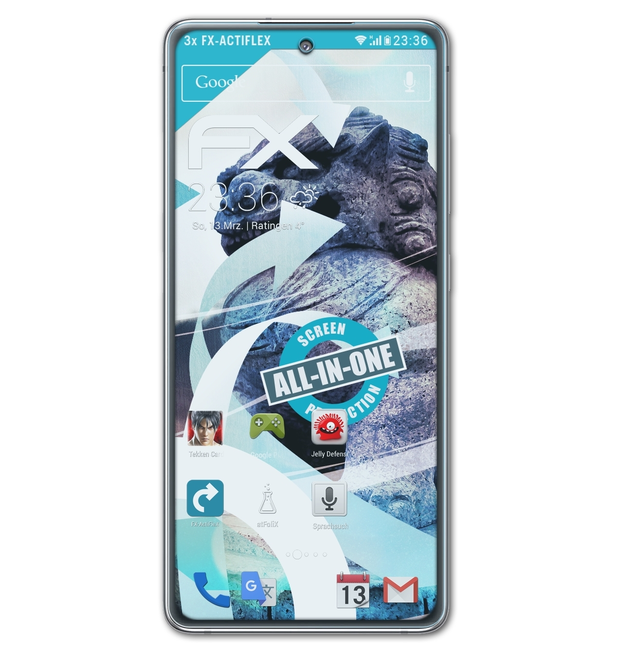 3x S20 Displayschutz(für FX-ActiFleX ATFOLIX Galaxy FE) Samsung