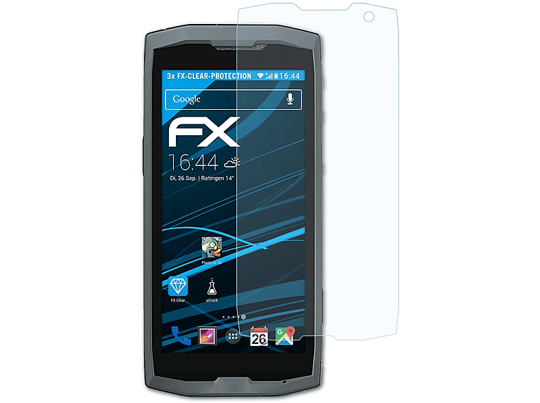 ATFOLIX 3x FX-Clear Displayschutz(für Crosscall Go) Core-M4