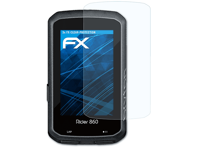 ATFOLIX 3x Bryton FX-Clear 860) Rider Displayschutz(für