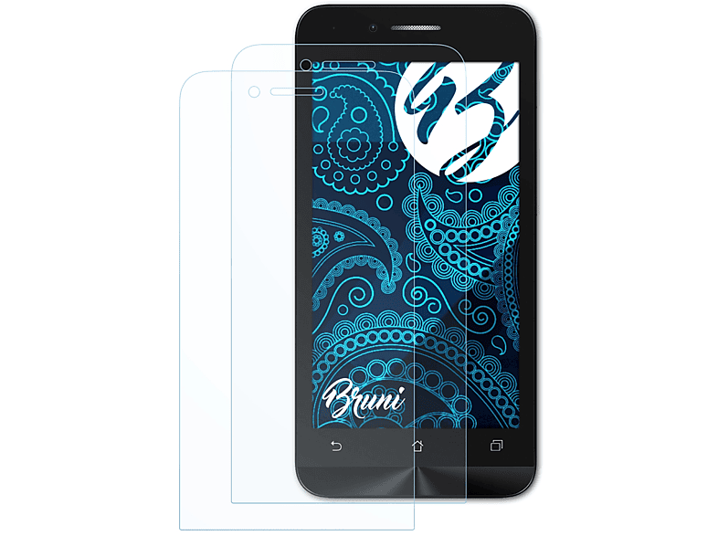 BRUNI 2x Basics-Clear Schutzfolie(für Asus ZenFone Go (ZC451TG))