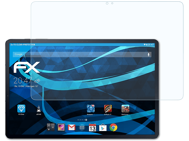 ATFOLIX 2x Tab Samsung Displayschutz(für FX-Clear S7+) Galaxy