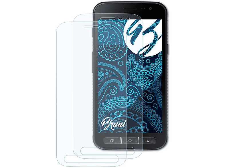 BRUNI 2x Basics-Clear Schutzfolie(für Samsung Galaxy Xcover 4) | Displayschutzfolien & Gläser