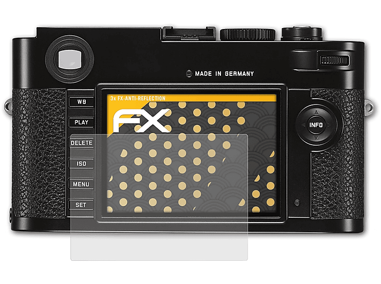 3x Leica (Typ 262)) Displayschutz(für FX-Antireflex ATFOLIX M