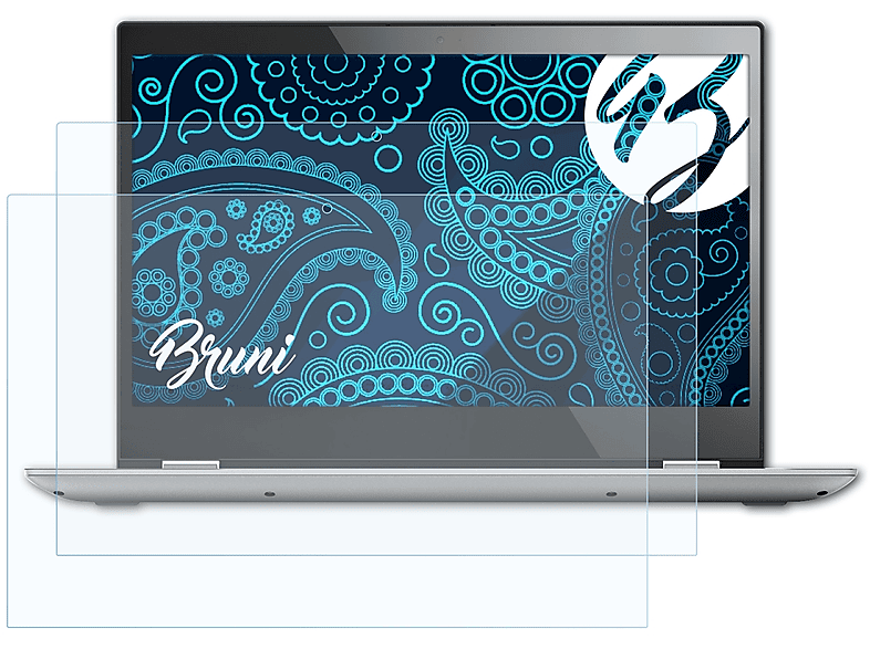 BRUNI 2x Basics-Clear Lenovo Schutzfolie(für (14 inch)) Yoga 520
