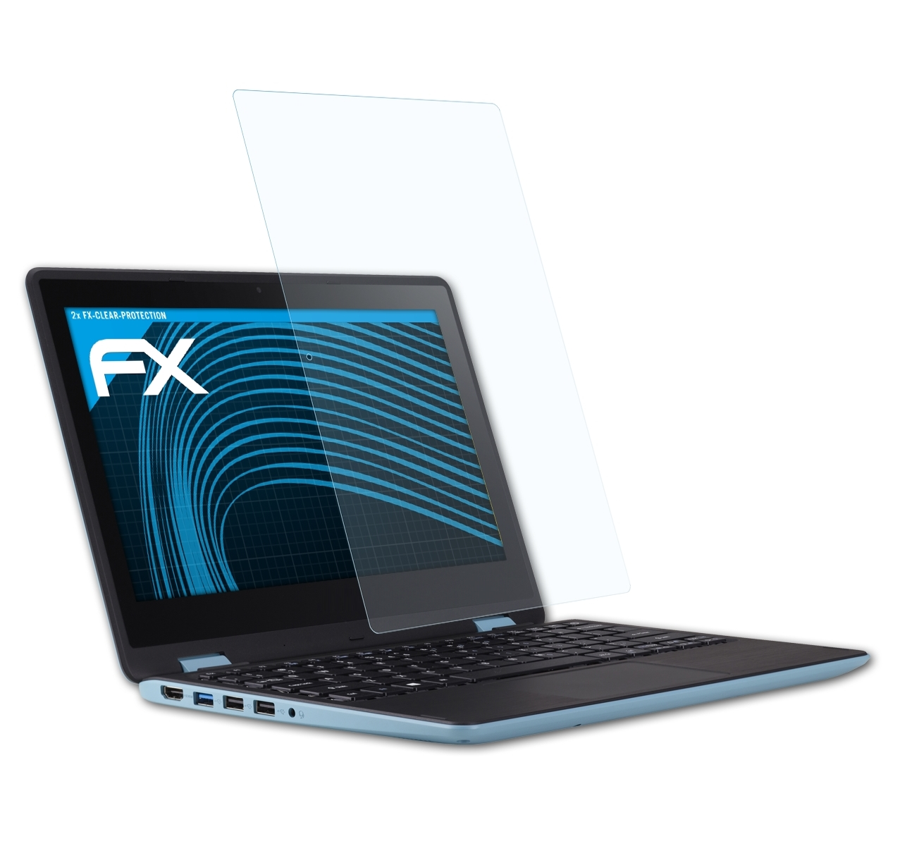 ATFOLIX 2x FX-Clear Displayschutz(für 1 inch)) Acer SP113-31 Spin (13,3
