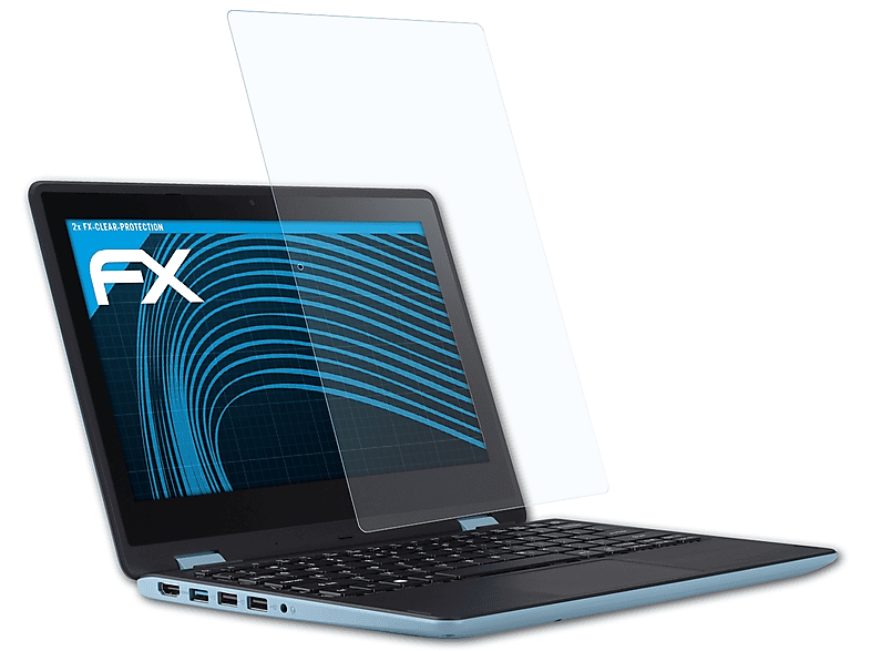 ATFOLIX 2x FX-Clear Displayschutz(für 1 inch)) Acer SP113-31 Spin (13,3