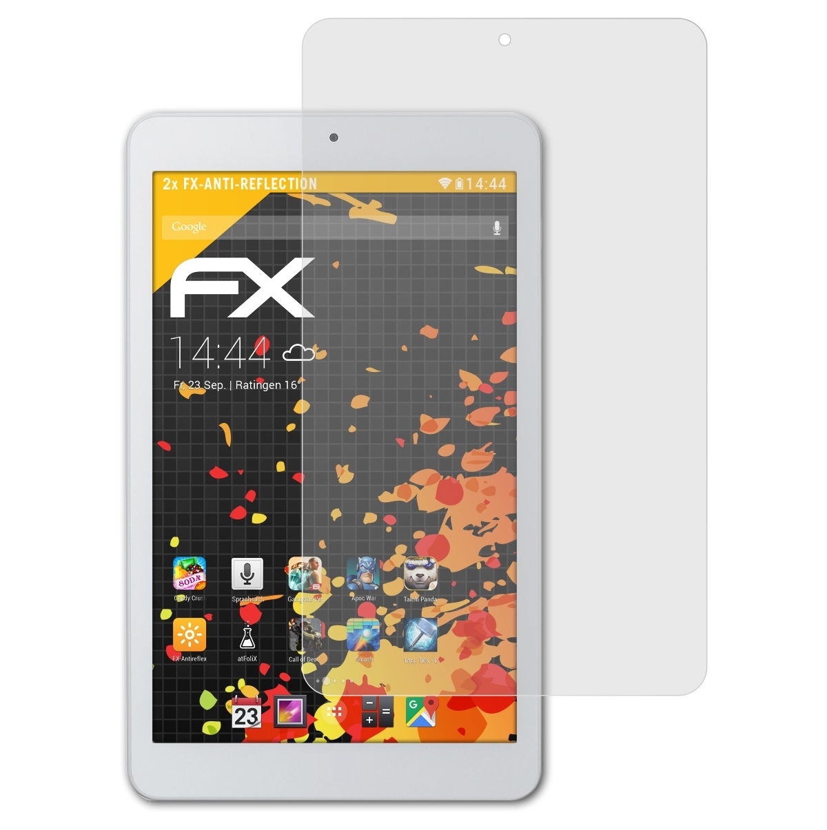 Displayschutz(für One (B1-860)) Acer 2x ATFOLIX Iconia FX-Antireflex 8