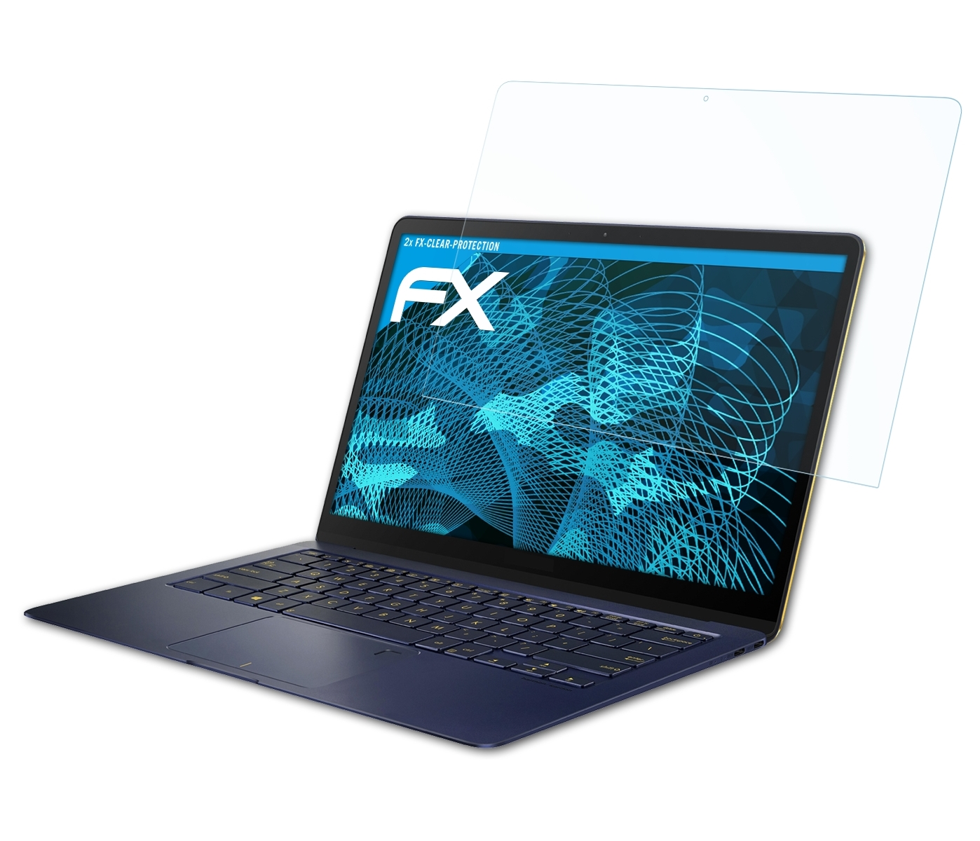 ATFOLIX 2x Deluxe 3 Asus ZenBook (UX490UA)) FX-Clear Displayschutz(für