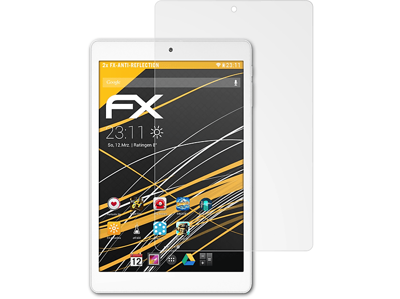 ATFOLIX 2x FX-Antireflex Displayschutz(für Neon) Archos 79b
