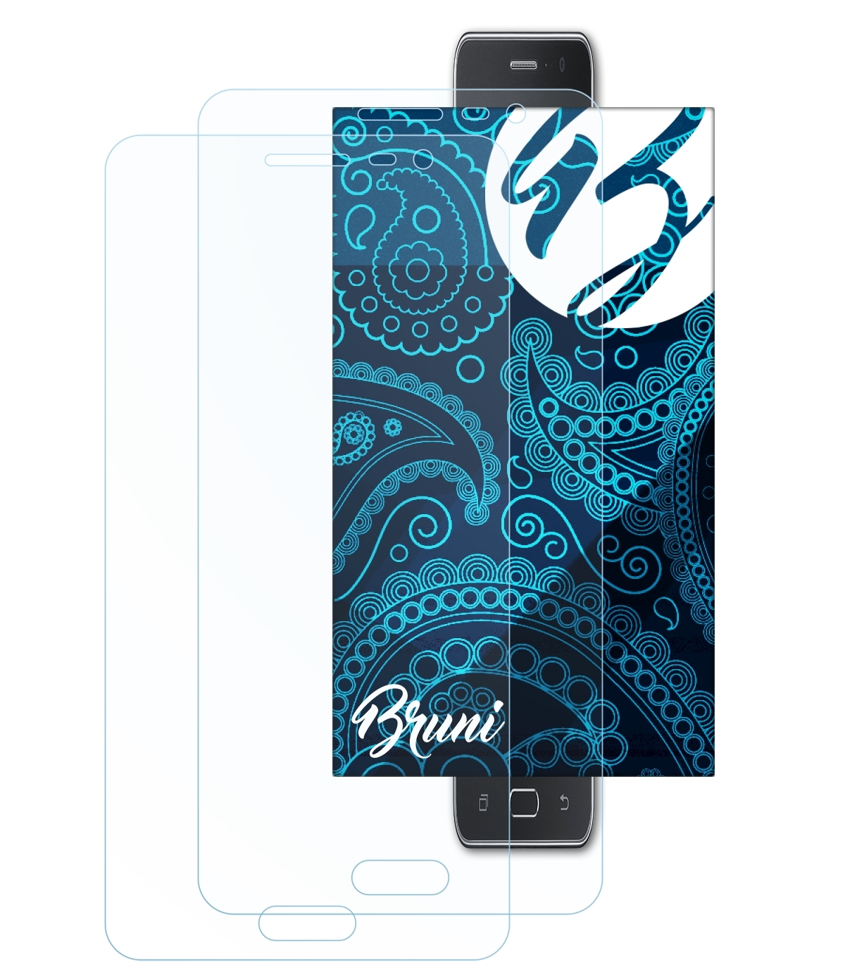 BRUNI 2x On5 Galaxy Samsung Schutzfolie(für Basics-Clear (2015))