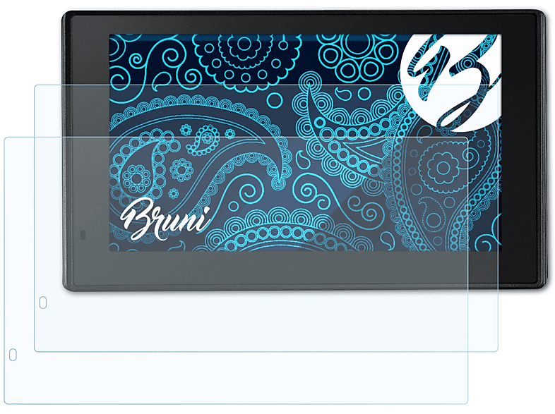 BRUNI 2x Basics-Clear Schutzfolie(für Garmin DriveSmart 51 LMT-S)