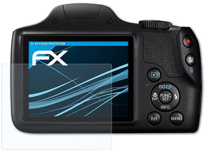 ATFOLIX 3x FX-Clear Canon SX540 PowerShot Displayschutz(für HS)
