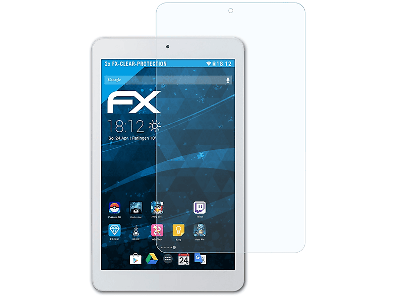 ATFOLIX 2x FX-Clear Displayschutz(für Acer Iconia One 8 (B1-860))