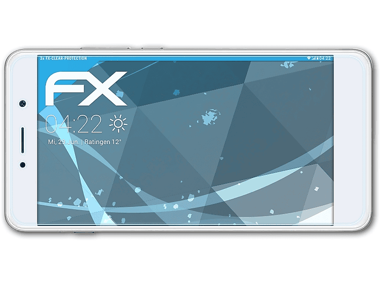 ATFOLIX 3x FX-Clear Displayschutz(für Huawei Y7 Prime)