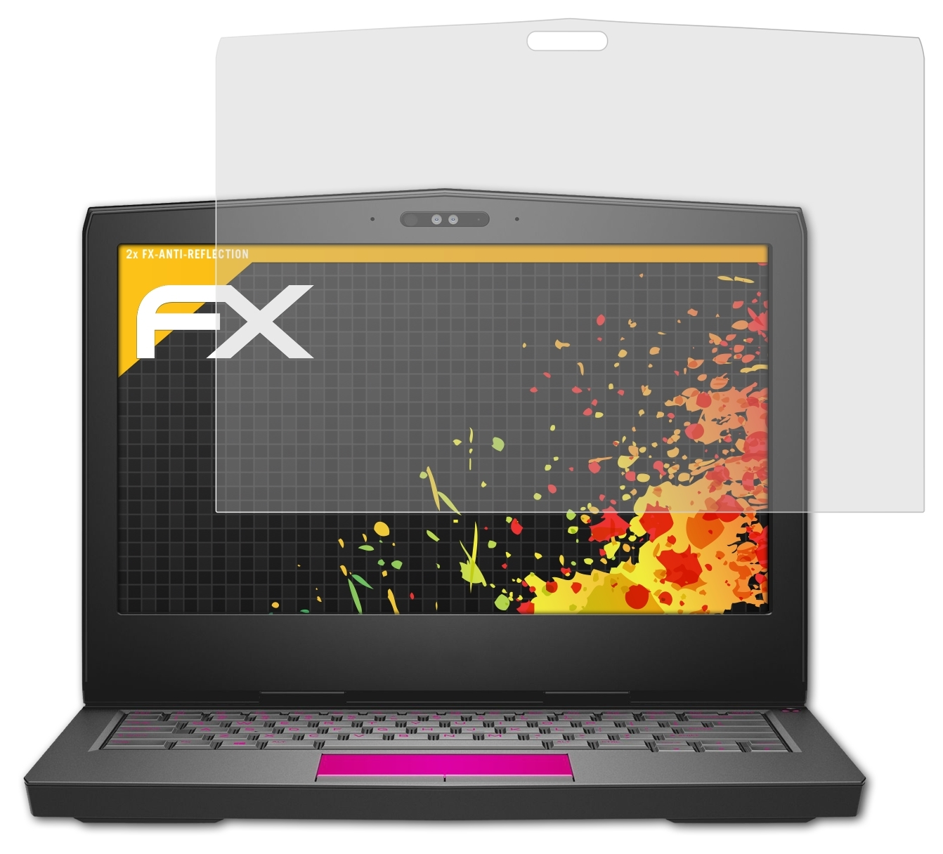ATFOLIX 2x FX-Antireflex Displayschutz(für Dell Alienware 13)