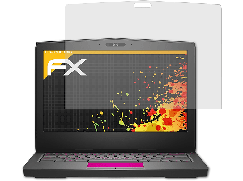 ATFOLIX 2x FX-Antireflex Displayschutz(für Dell Alienware 13)