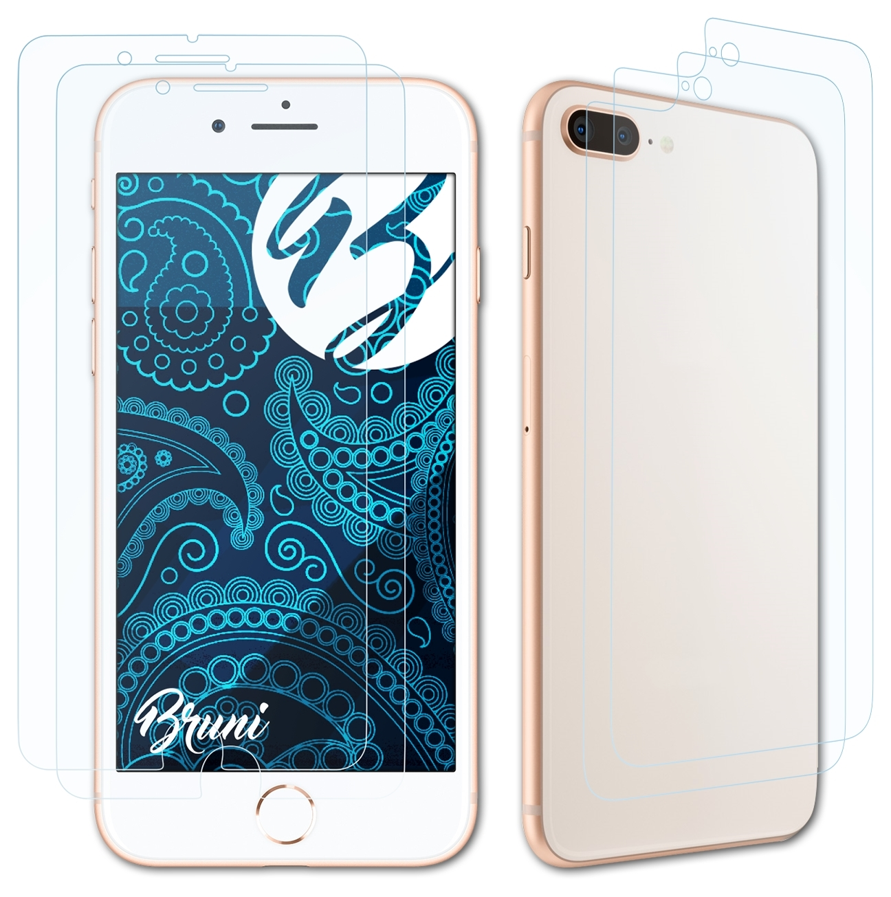 BRUNI 8 Basics-Clear Schutzfolie(für iPhone 2x Plus) Apple
