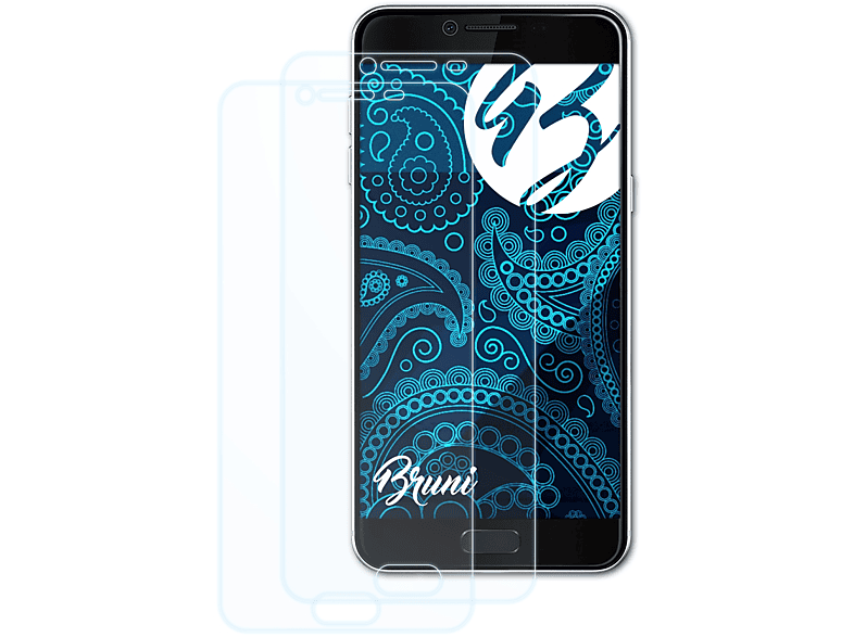 BRUNI 2x Basics-Clear Schutzfolie(für Samsung Galaxy C5 (SM-C5000))