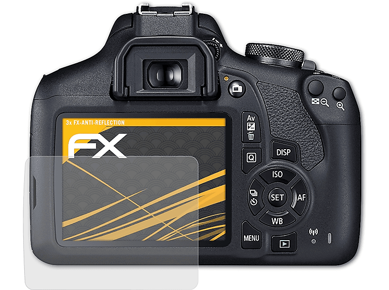 ATFOLIX 3x FX-Antireflex Displayschutz(für Canon EOS 2000D)