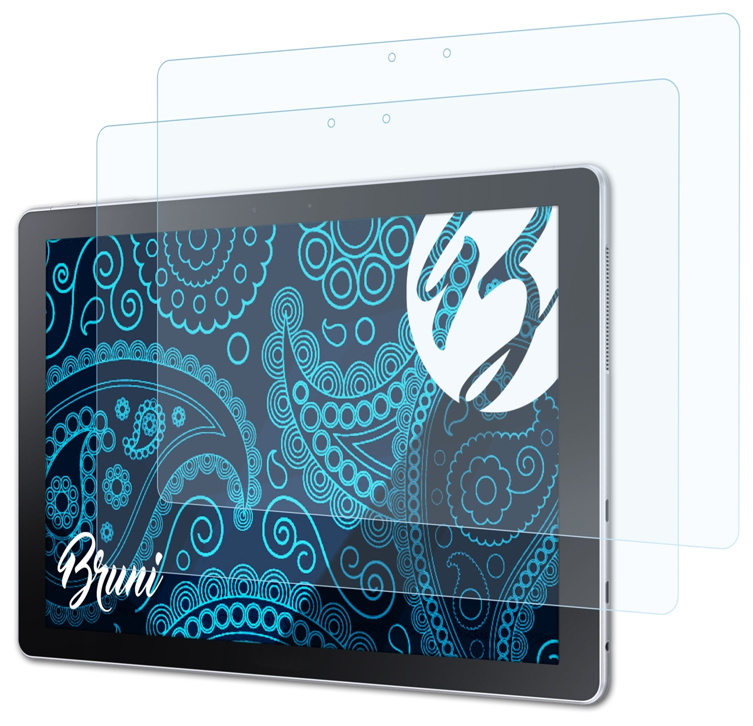 BRUNI 2x Basics-Clear Schutzfolie(für Galaxy Samsung 12) Book