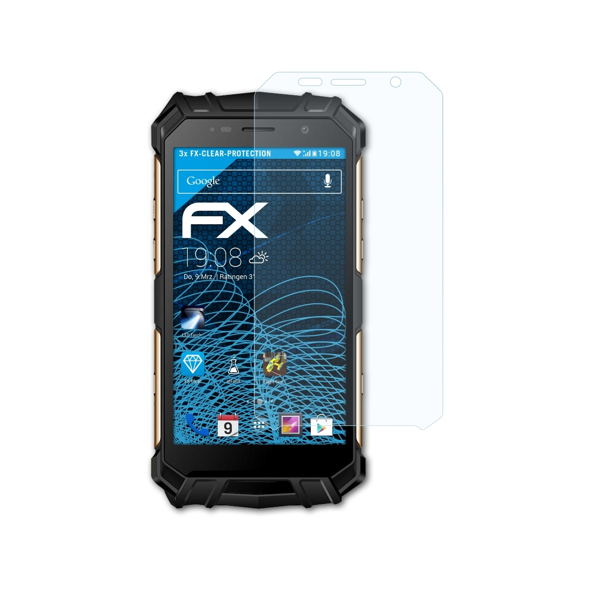 ATFOLIX 3x Displayschutz(für Lite) S60 Doogee FX-Clear