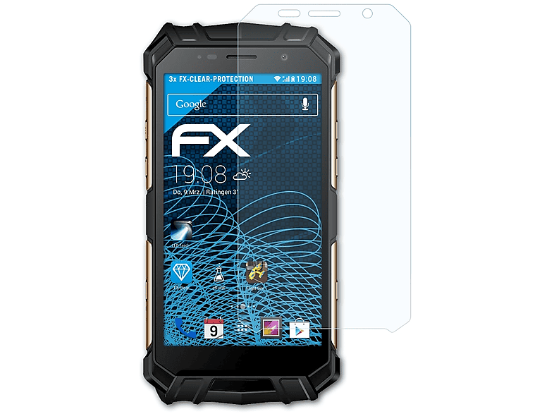 ATFOLIX FX-Clear Displayschutz(für 3x Lite) Doogee S60
