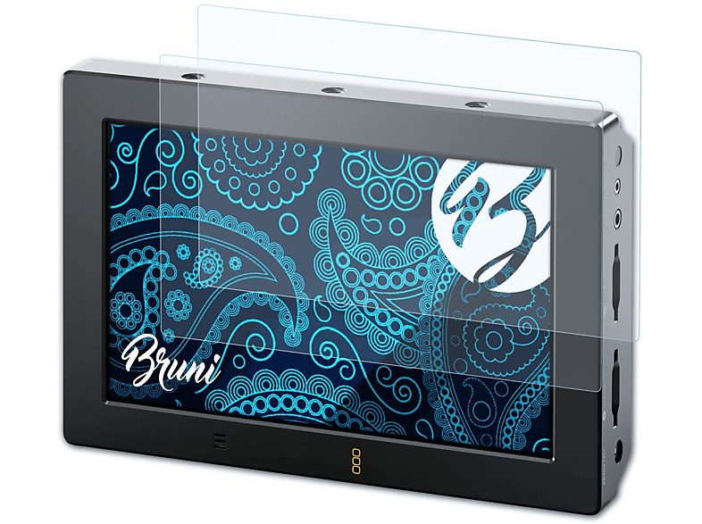 BRUNI 2x Basics-Clear Schutzfolie(für Blackmagic Design Video Assist 4K (7 Inch))