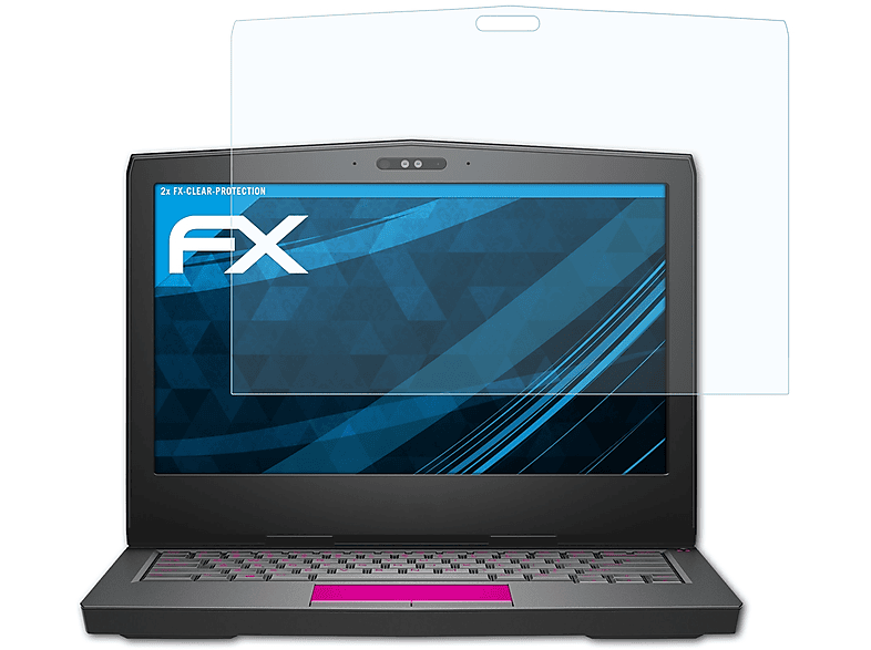 ATFOLIX 2x FX-Clear Alienware Displayschutz(für Dell 13)