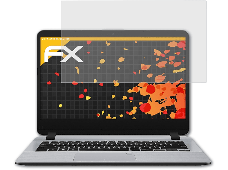 Laptop Asus X407UA) Displayschutz(für 2x FX-Antireflex ATFOLIX