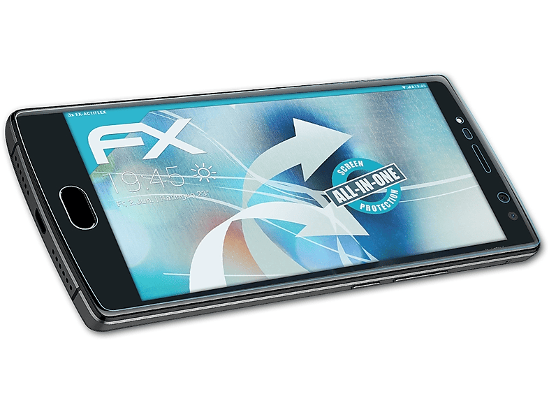 ATFOLIX 3x FX-ActiFleX Displayschutz(für Doogee BL7000)