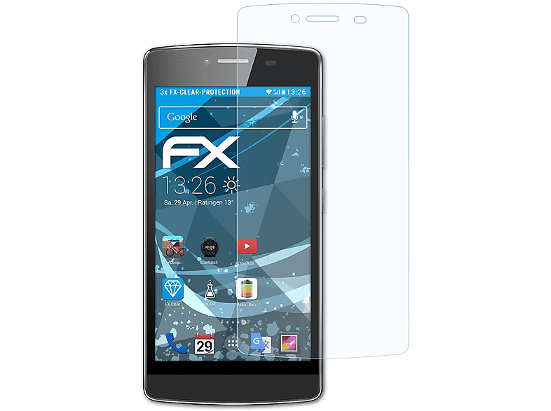 ATFOLIX 3x FX-Clear Displayschutz(für Neffos C5) TP-Link